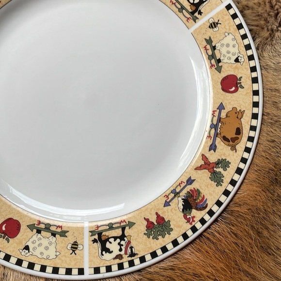 Country Gathering Majesticware Oneida Stoneware Serving Chip Plate Dish Platter - Picture 5 of 7